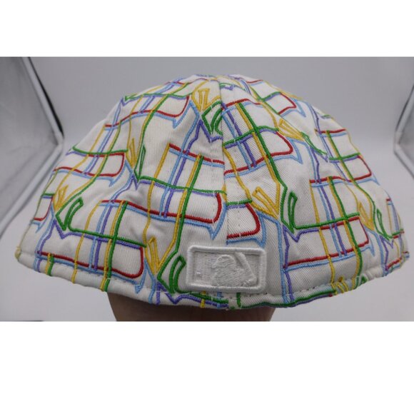 New York Yankees New Era 7 1/2 Fitted Colorful Hat (has sticker residue) - Picture 8 of 13